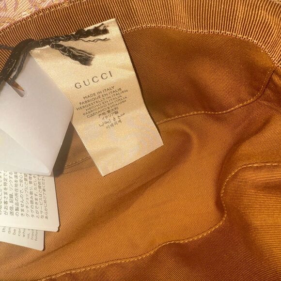 New Gucci Beige Interlocking G logo canvas hat for boys or girls - Picture 14 of 15